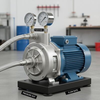 Base Mounted High Pressure Water Pump Featuring Analogue Gauge Readings Class 1 0 Suitable for Precise Measurement and Performance
