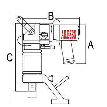 parafusos M10-M56 aplicáveis da máquina pneumática da chave de torque 12000Nm