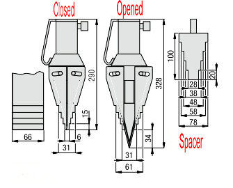 維持のための携帯用油圧フランジの分離器用具はテストおよび弁の取り替えを分解検査する