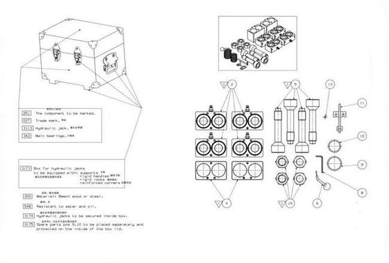 Ensanchador hidráulico tensor del perno del cilindro de Marine Diesel Engine Hydraulic Bolt